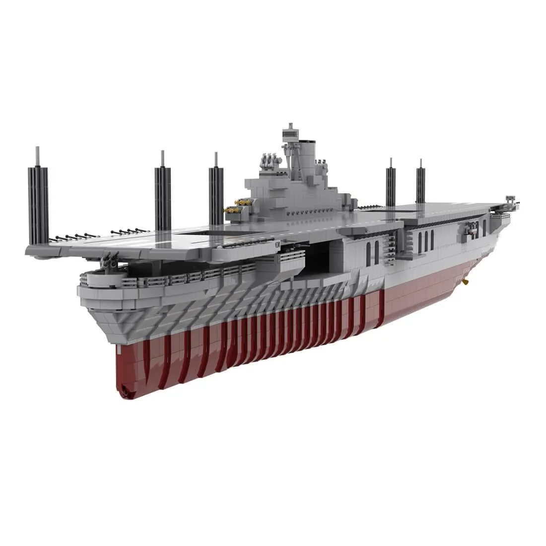ZITIANYOUBUILD ZITIANYOUBUILD MOC-193317 WWII Aircraft Carrier Intrepid Building Blocks Set 12569PCS — product photo