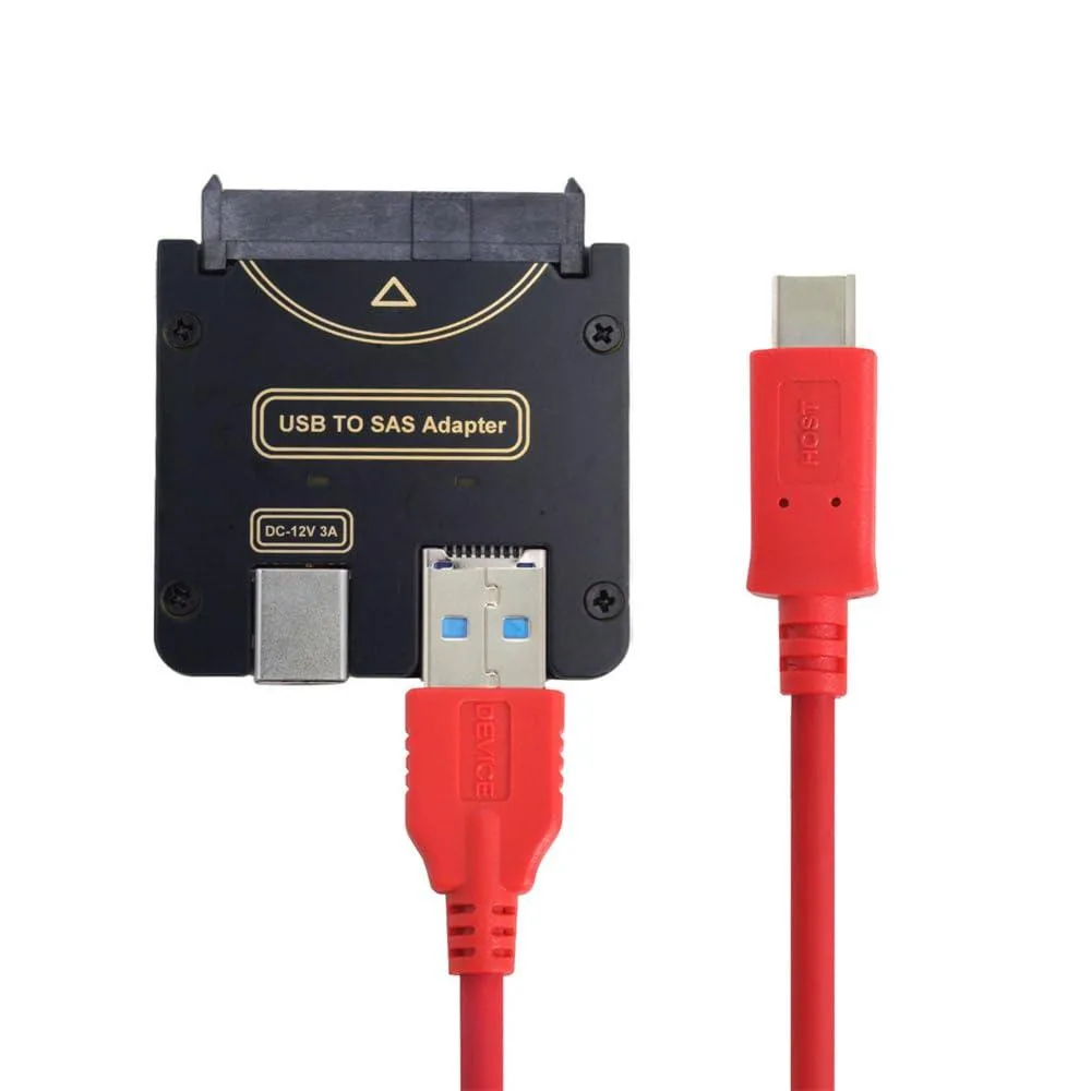 LORDWORLD LORDWORLD SAS SFF-8482 29Pin to USB-C &amp; USB-A 5Gbps RAID Adapter — product photo