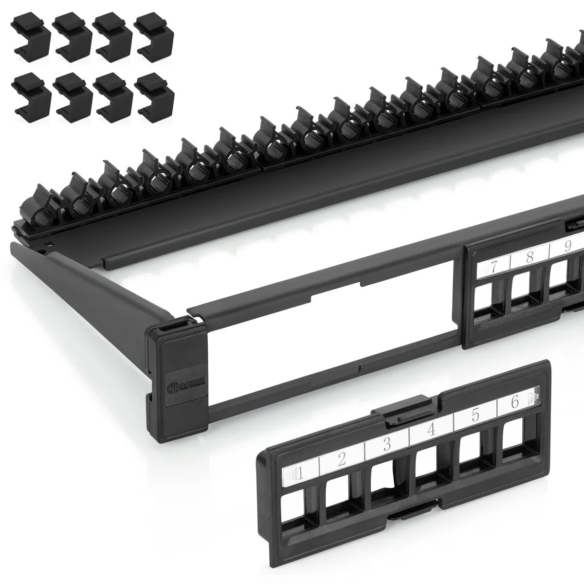 TAURKENAM TAURKENAM 24 Port Keystone Patch Panel 1U 19" wired accessory — product photo