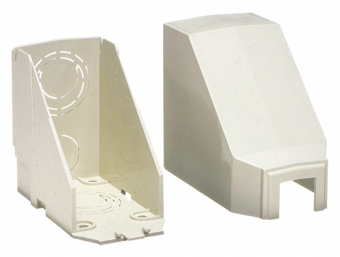 Hubbell Incorporated Hubbell Incorporated PLP1CACF Ceiling Adapter White PVC Lan-Trak cord cover — product photo