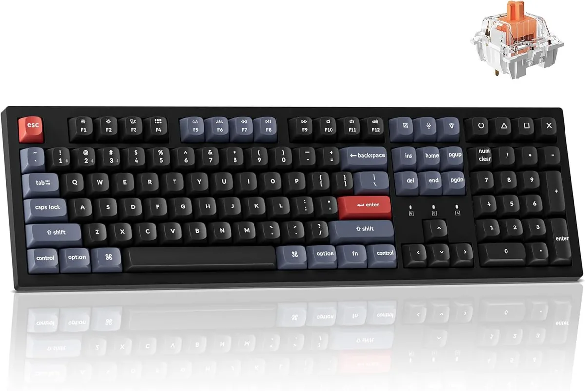 TUKO TUKO Gaming Keyboard Full-size Silent Red Switch Bluetooth 5.1 1000 Hz — product photo