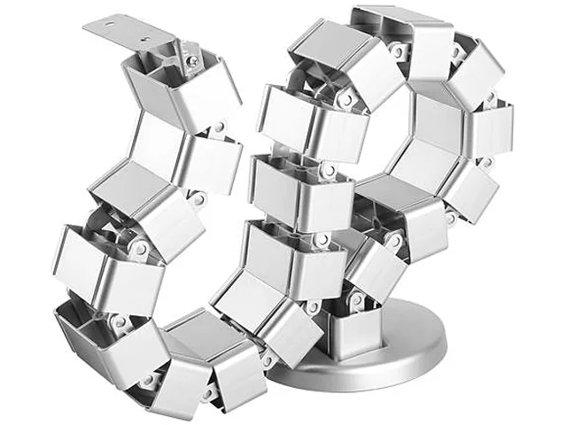 Silver flexible cable spine with weighted base, 50.80 inches tall