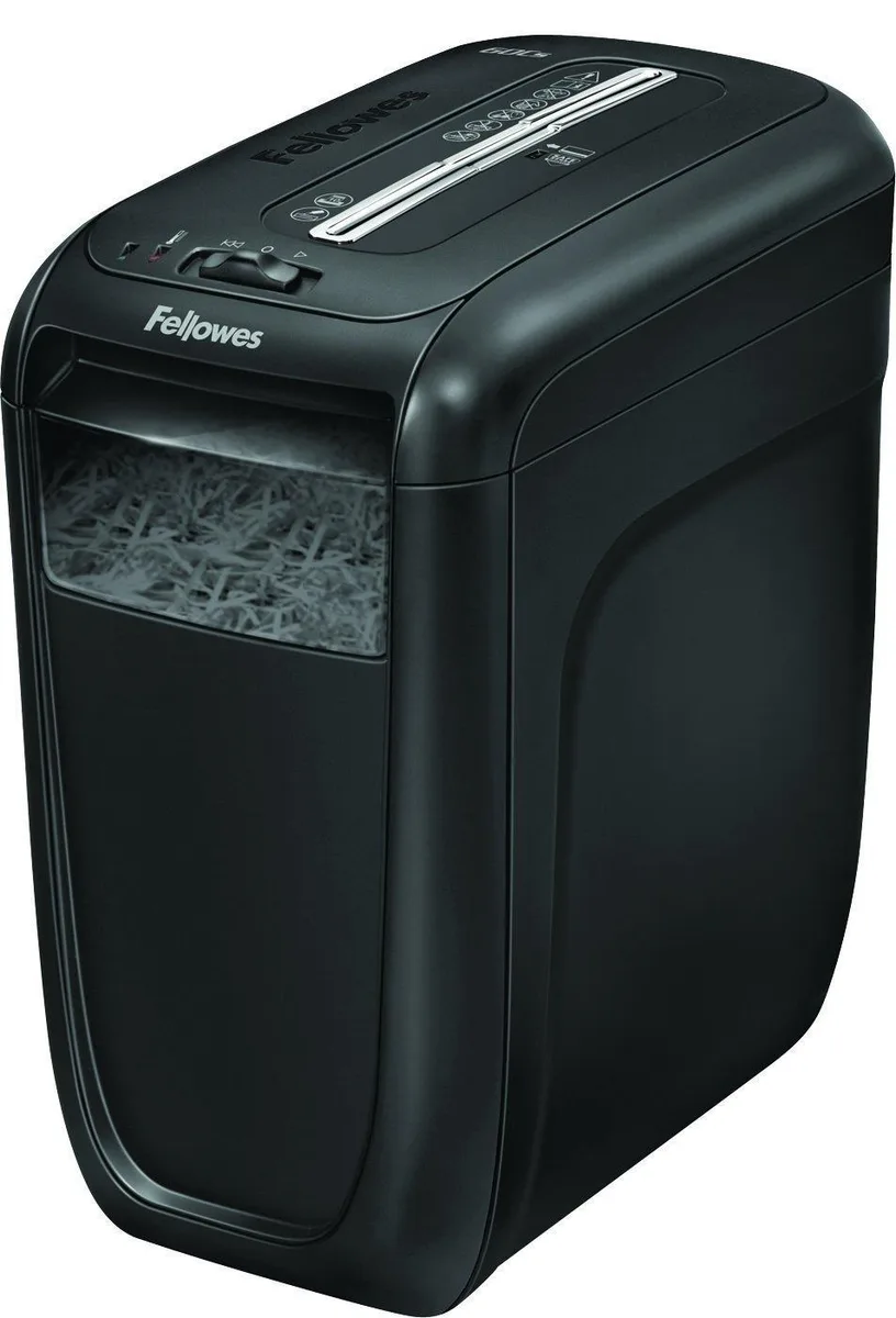 Fellowes Powershred 60Cs cross-cut shredder with SafeSense technology and lift-off head