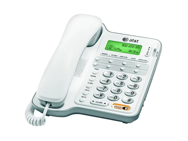 AT&T AT&T CL2909 corded phone, white, 14-number memory, 65 caller ID entries — product photo