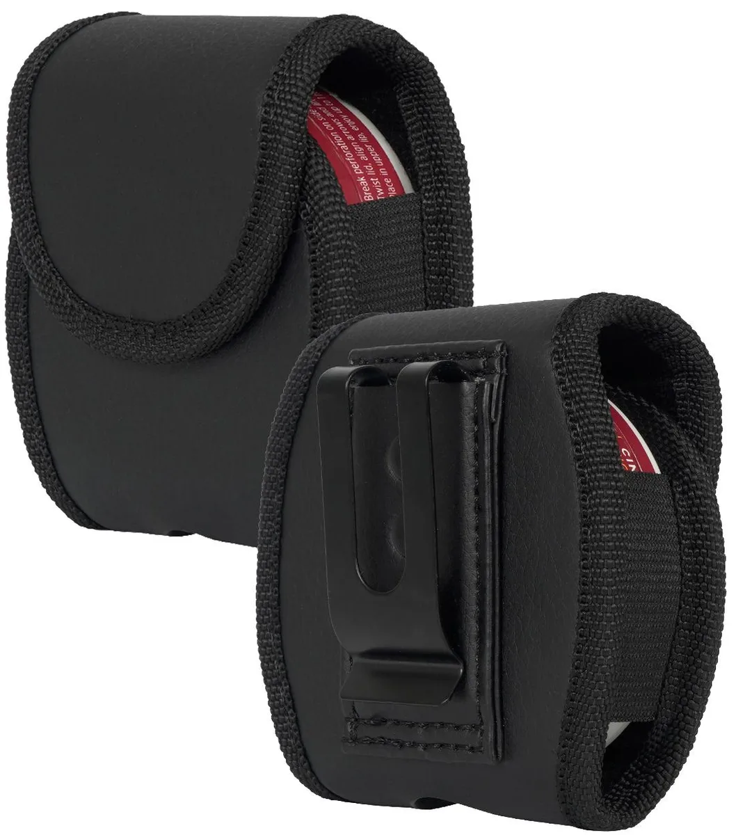 Nakedcellphone Nakedcellphone Vegan Leather Dip Clip Case with Belt Harness Black POUCH-VERT-ZYN — product photo