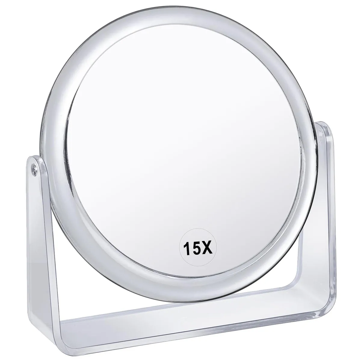15X-HIGH-MIRROR bath mirror 1X/15X magnification 360° swivel — product photo