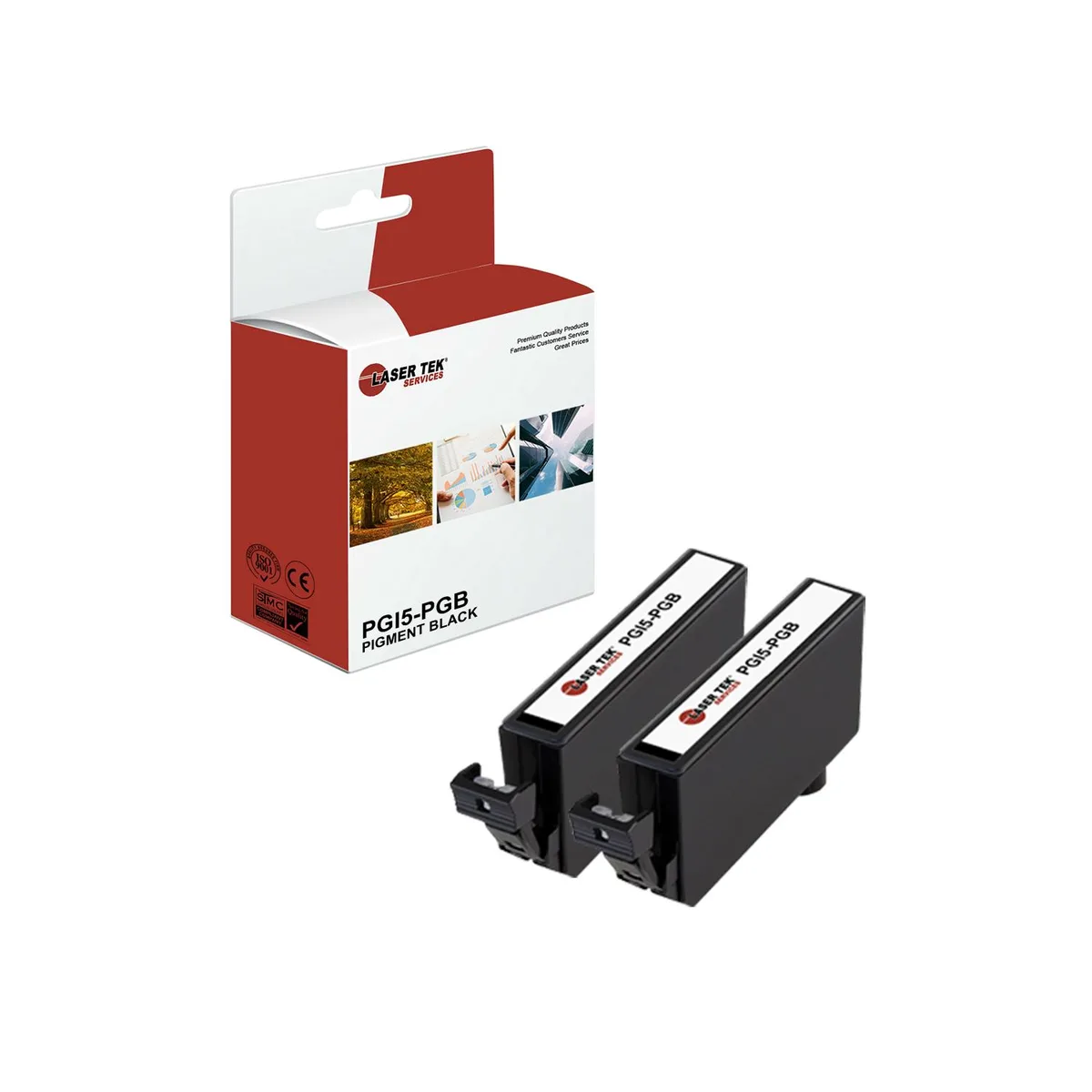 Laser Tek Services Laser Tek Services PGI5-PGB Pigment Black 2 Pack 650 Pages — product photo