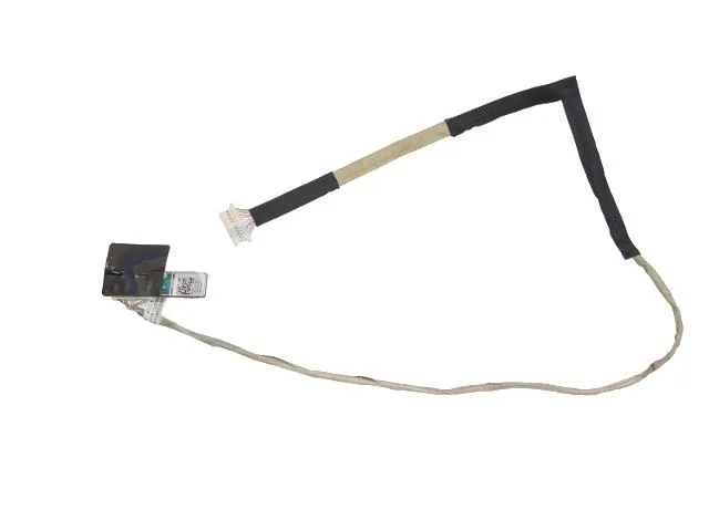 A thin flat ribbon cable with a small rectangular connector and a part number label