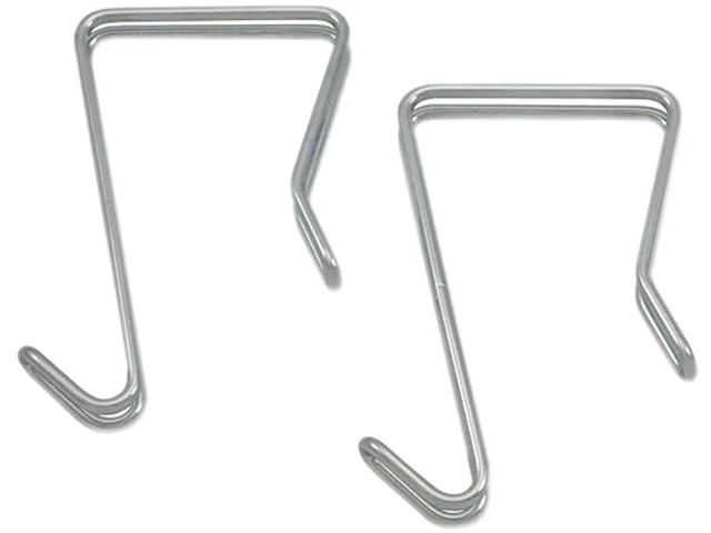 Alera Alera CHSNGL Single Sided Partition Garment Hook Silver 2 Pack — product photo