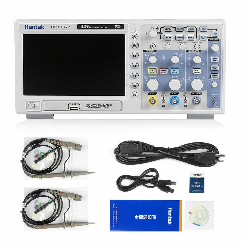 Qingdao Hantek Electronic Co.,Ltd Qingdao Hantek Electronic Co.,Ltd DS05072P 70MHz 1GSa/s 2ch 40K 7.0" measurement tool — product photo