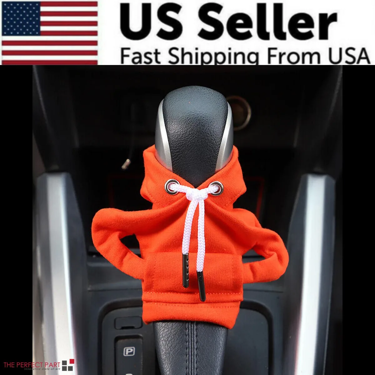 The Perfect Part The Perfect Part Gear Shift Cover Mini Hoodie Orange 4" x 7" Universal — product photo