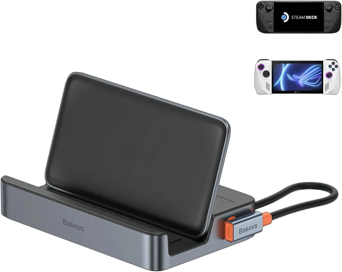 Baseus 6-in-1 Docking Station HDMI 2.0 4K@60Hz Gigabit Ethernet 100W PD 3 USB-A 3.0 — product photo