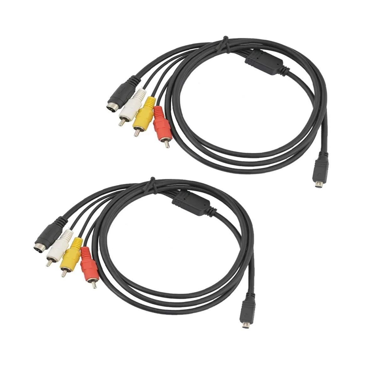 WRIARICH WRIARICH 1.5m AV cable Sony Handycam 10-pin S-Video 3 RCA black 2 pack — product photo