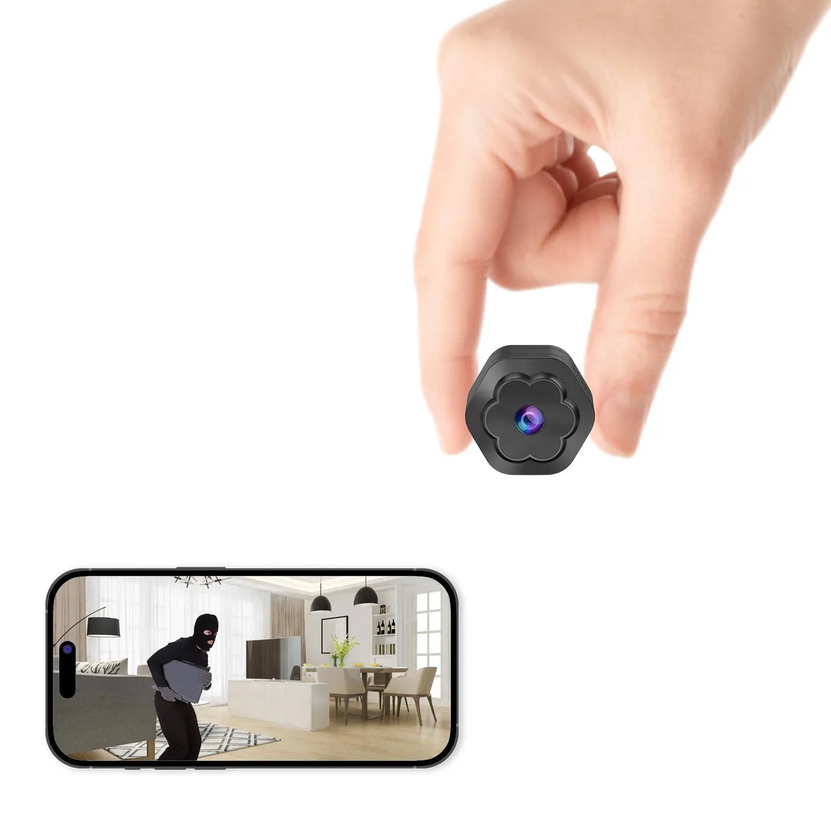  Anlork F1 4K WiFi Mini Camera Black 1000mAh 120° 26ft Night Vision — product photo