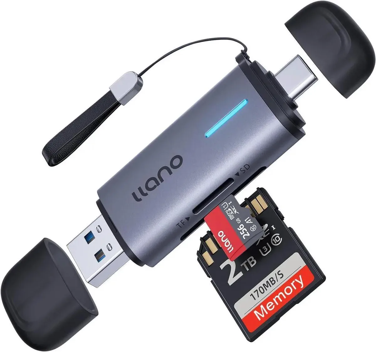 SMUGDESK SMUGDESK 2-in-1 USB-C 3.0 Dual-Slot Card Reader — product photo