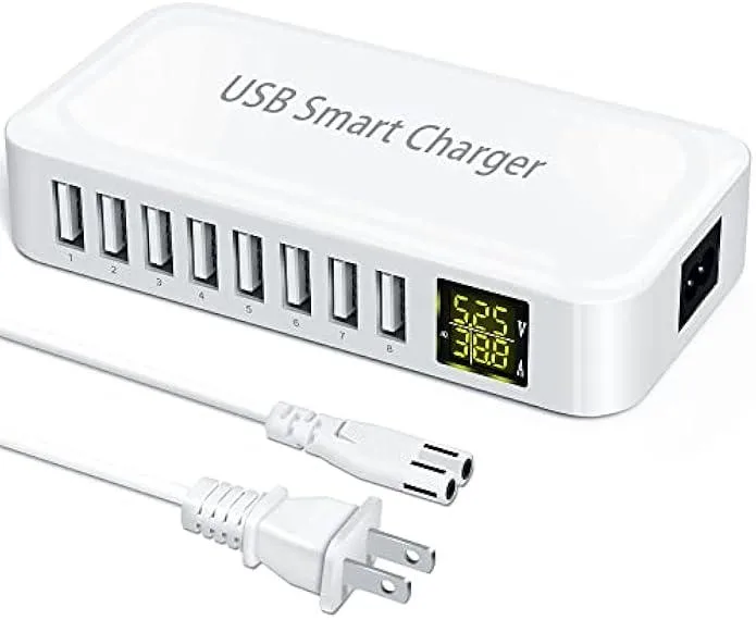 TAURKENAM TAURKENAM 8-Port 60W USB Charging Station with LED Display — product photo