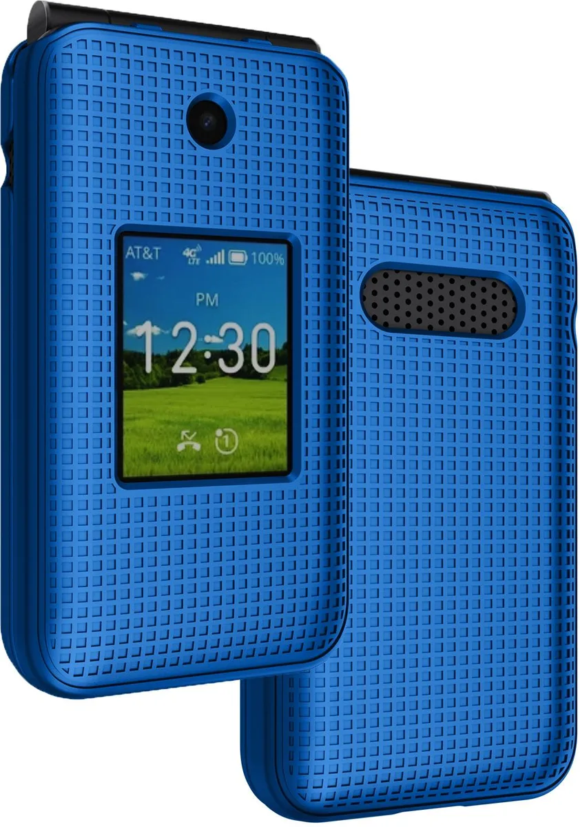 Nakedcellphone Nakedcellphone Textured Grid Hard Case Blue for AT&amp;T Cingular Flex 2 (U1030AA) — product photo
