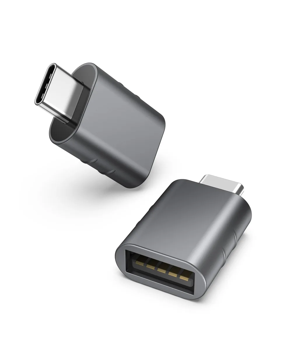  Syntech Mark3 USB C to USB 3.0 Adapter 2 Pack Space Grey — product photo