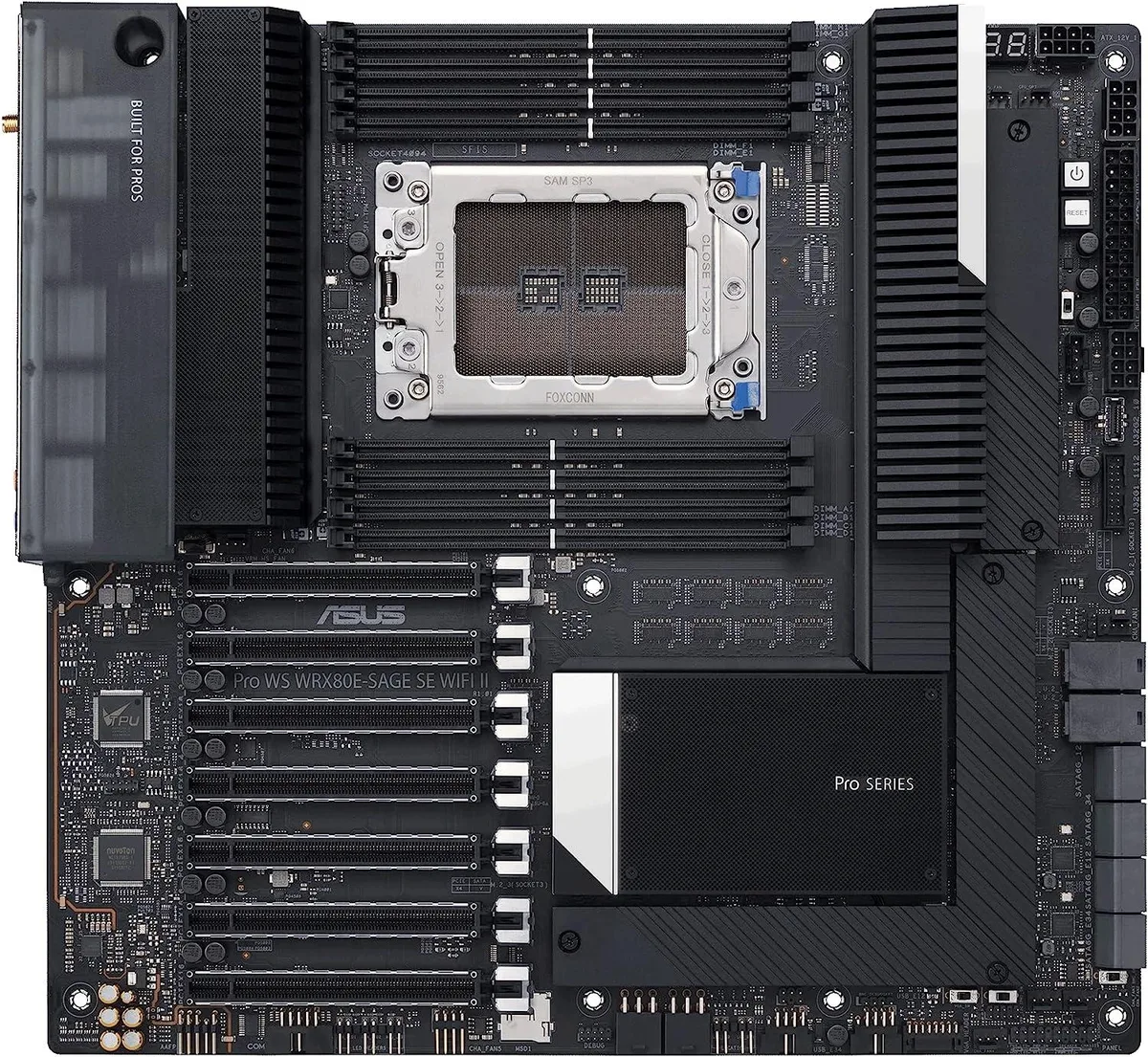 ASUS ASUS PRO WS WRX80E-SAGE SE WIFI II AMD Threadripper sWRX8 EATX DDR4 2048GB motherboard — product photo