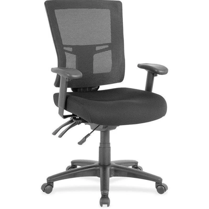 Lorell Lorell 85563 Mesh Midback Chair 25"x25"x40" Black — product photo