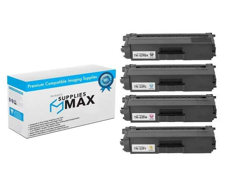 SuppliesMax SuppliesMax Ultra High Yield Toner Cartridge Combo Pack TN-439-COMBO BK/C/M/Y 9000 pages — product photo