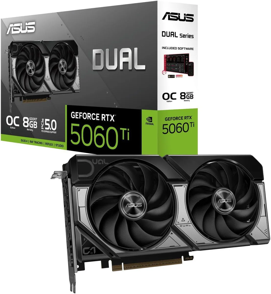 ASUS ASUS Dual GeForce RTX 5060 Ti 8GB GDDR7 Graphics Card DUAL-RTX5060TI-O8G — product photo