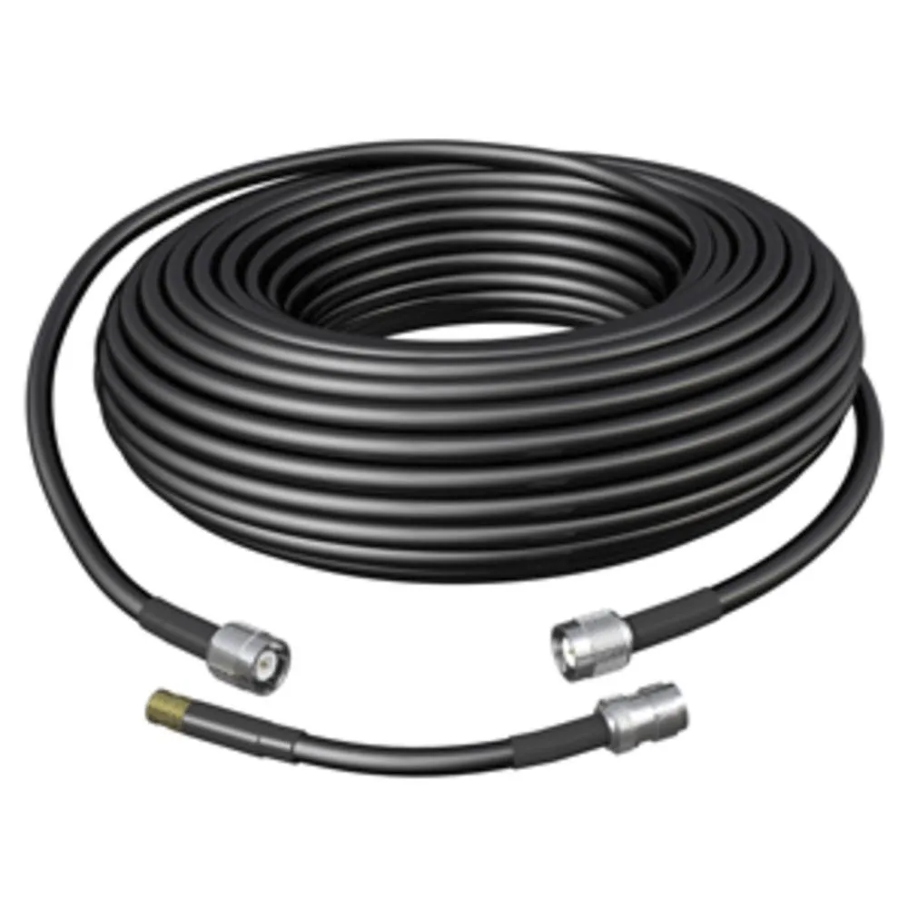 Coiled 90 ft marine RG-8X cable with pre-installed connectors