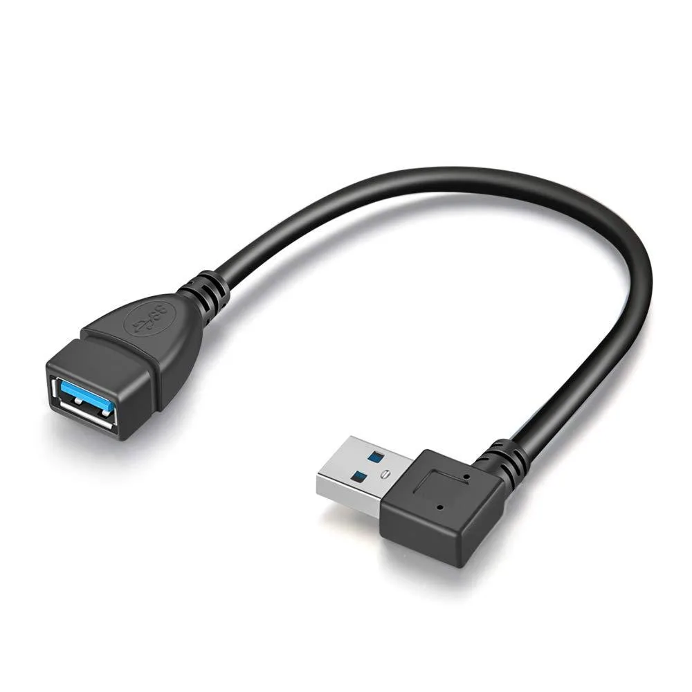 Vszerda Vszerda USB 3.0 Left &amp; Right Angle Male-Female Extension Cable 2 Pack — product photo
