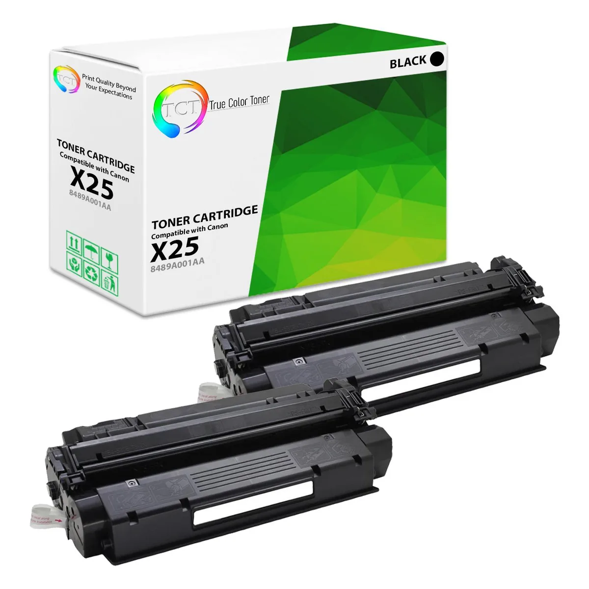 True Color Toner True Color Toner X25 8489A001AA Black Toner Cartridge 2 Pack — product photo