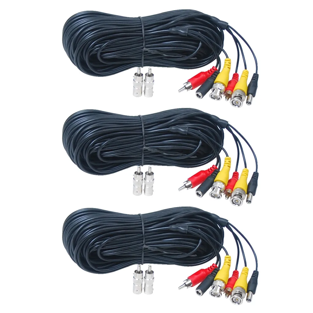 VideoSecu VideoSecu ACBVA503 3×50ft BNC/RCA/2.1 mm power cable — product photo