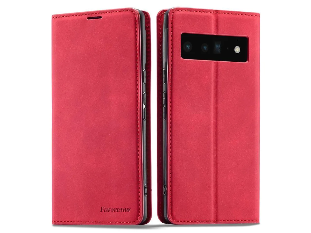 BONAEVER BONAEVER Flip Wallet Case for Google Pixel 6 Pro 6.71 inch Red — product photo