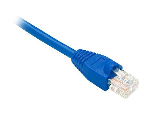 Blue Cat 6 Ethernet patch cable 3 ft with snagless RJ45 connectors