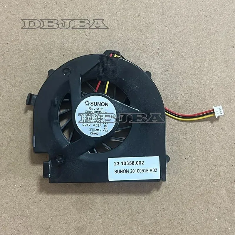 Small black rectangular laptop cooling fan with wire connector