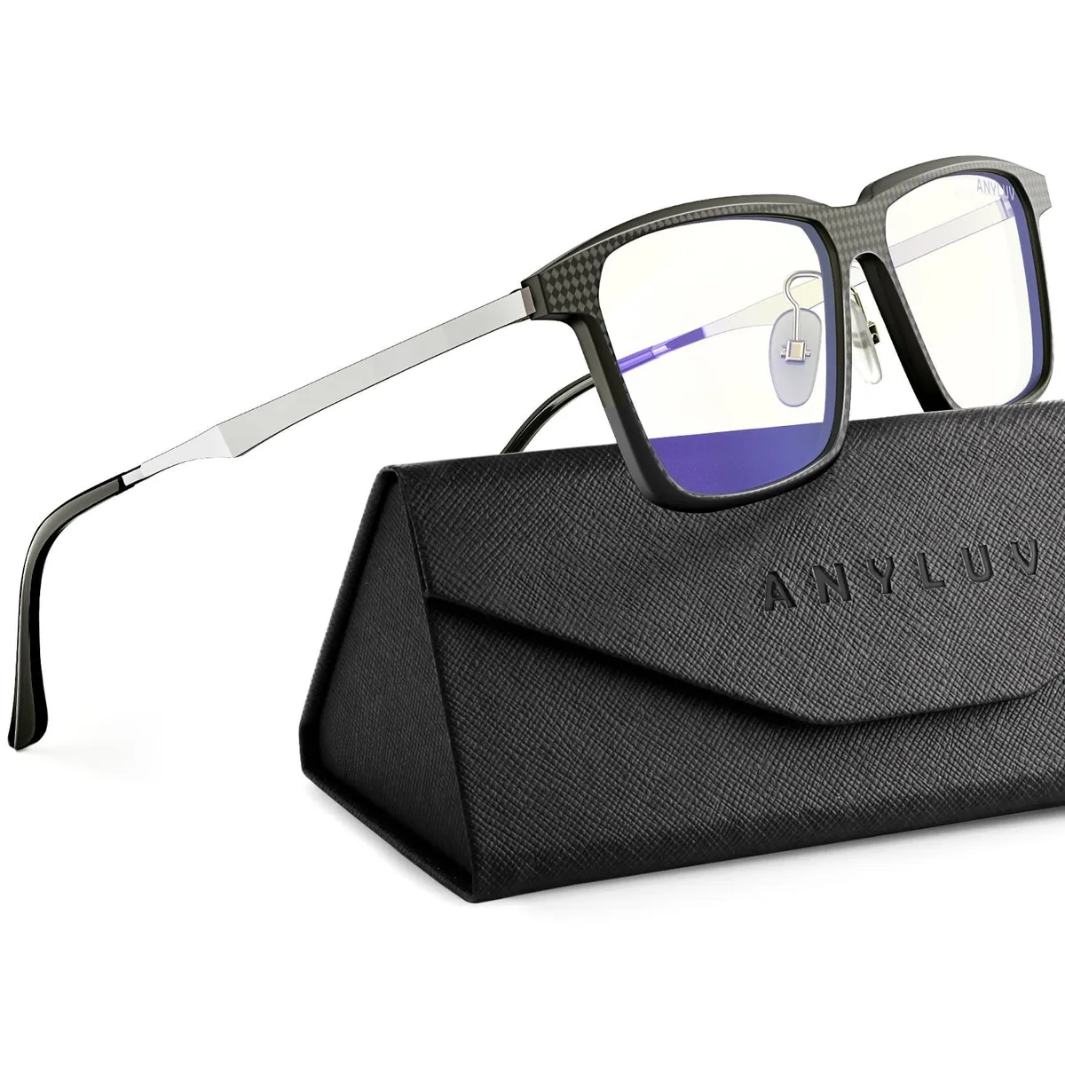 ALSEYE ALSEYE Blue Light Glasses Carbon Fiber Frame 45% Block UV400 2 in 1 Accessories — product photo