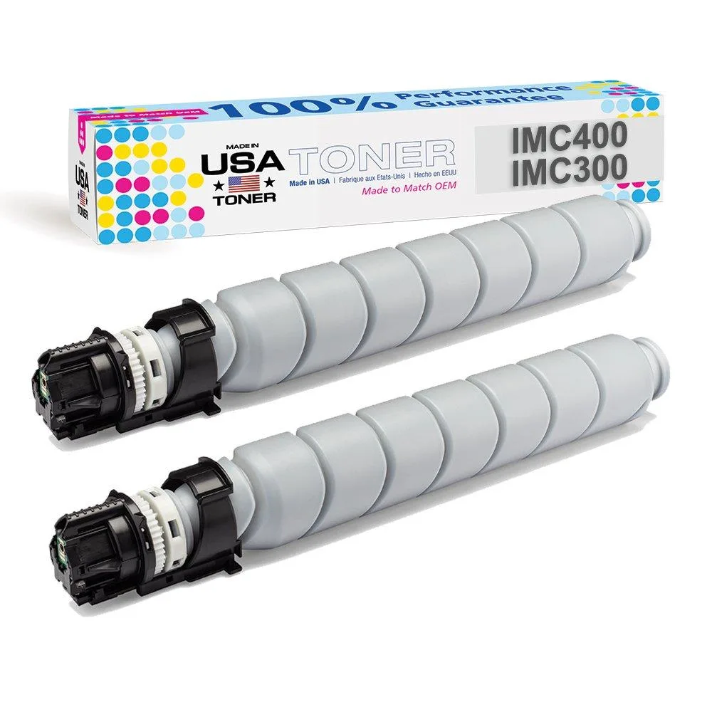 MADE IN USA TONER MADE IN USA TONER compatible Ricoh Savin IM C300 IM C400 high yield black toner cartridge 2 pack — product photo