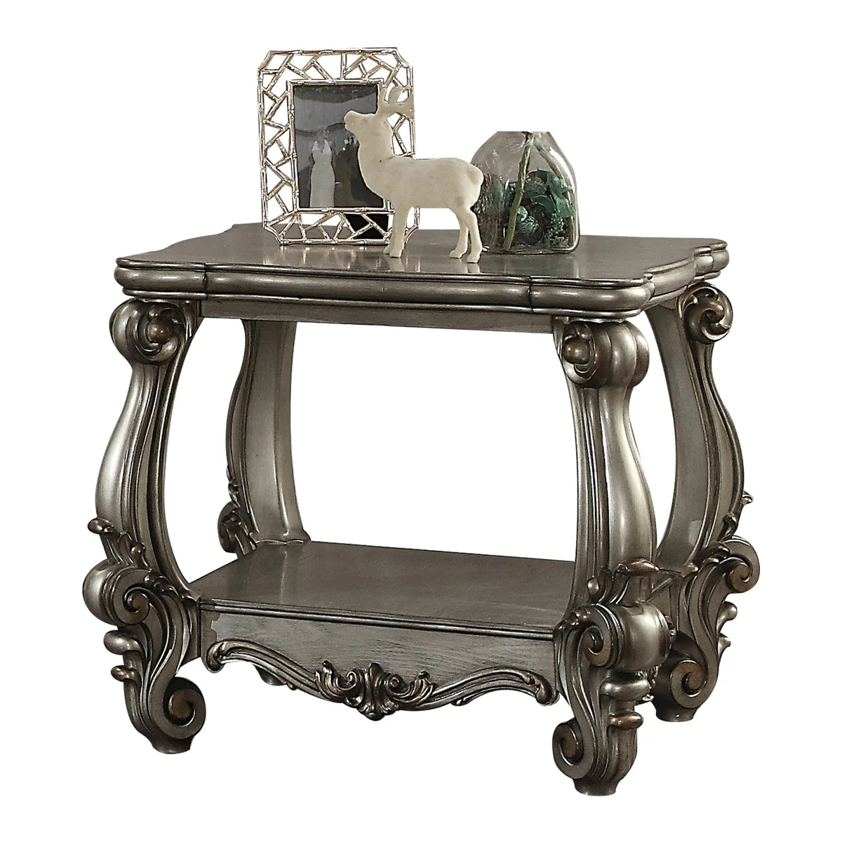tuphen tuphen Antique Platinum End Table with Bottom Shelf Grey — product photo
