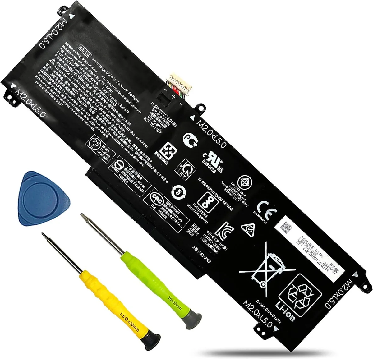 TAURKENAM TAURKENAM SD06XL laptop battery 11.55V 70.91Wh 5833mAh — product photo