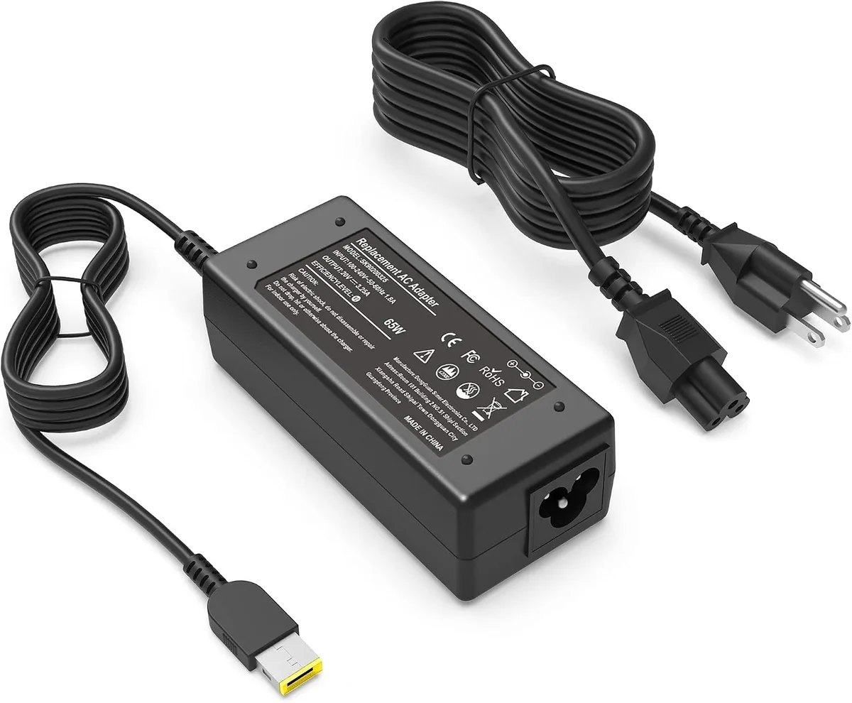 FLEANE FLEANE 65W laptop charger 19.5V 3.25A yellow square tip — product photo