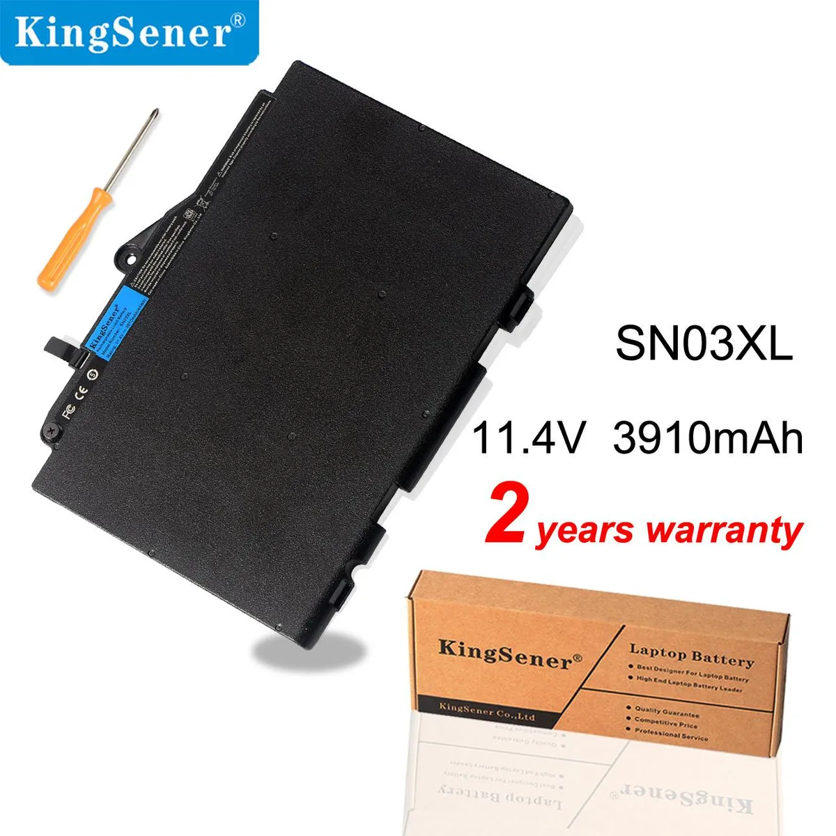 KingSener KingSener SN03XL 44WH laptop battery for HP EliteBook 820 725 G3 G4 — product photo
