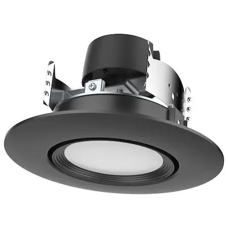 Satco S11854 75 watt gimbaled LED downlight black trim