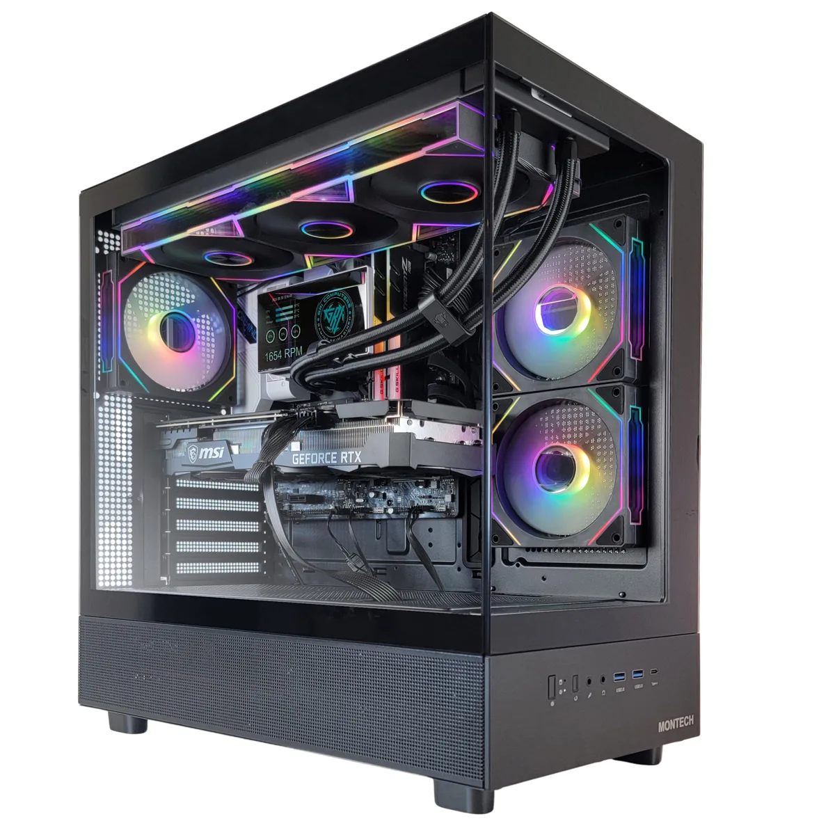 GRI GRI Ryzen 7 7800X3D 32GB DDR5 RTX 5060 8GB 2TB NVMe 360mm AIO 5.5in Screen gaming PC — product photo