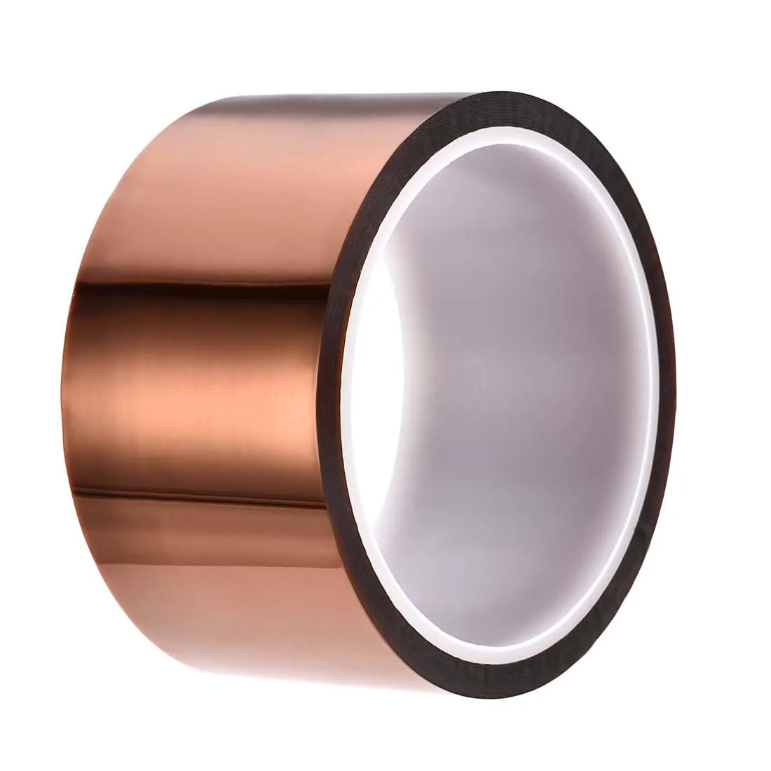 Brown polyimide tape roll 50 mm wide 30 m long single sided matte finish