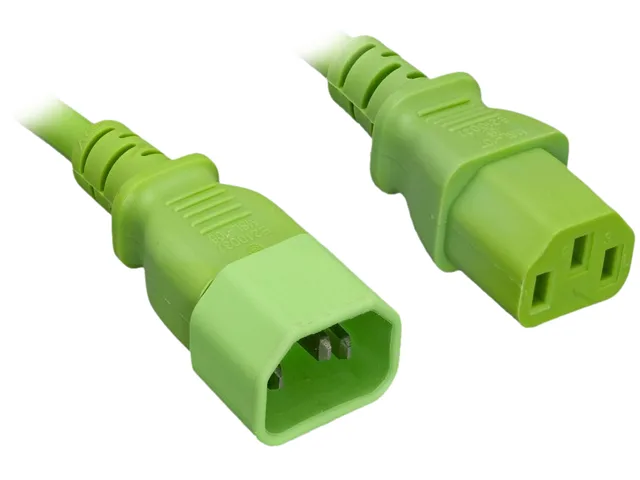 Nippon Labs Nippon Labs 30POW-10W1-14-02206GN 14 AWG C14 to C13 green 6 ft computer power extension cord — product photo
