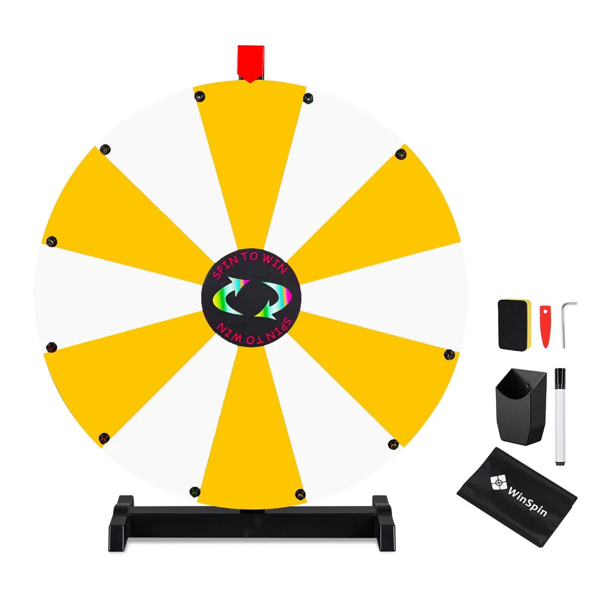 Yescom USA, Inc. Yescom USA, Inc. 35WSPPAR018-TT-YW 24" 12-slot prize wheel supply — product photo