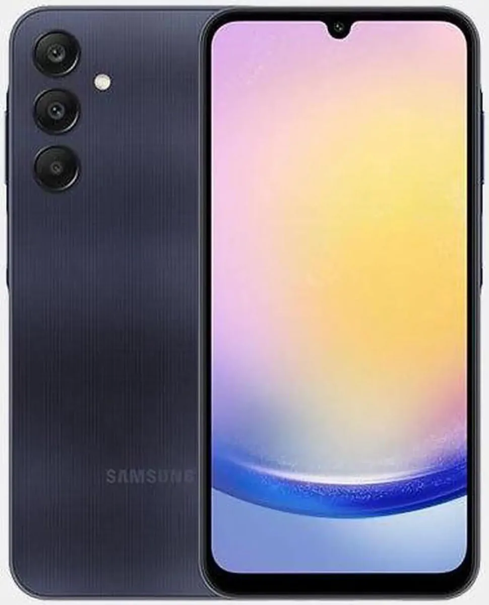 SAMSUNG Samsung Galaxy A25 5G SM-A256U 128GB 6GB RAM GSM Unlocked Blue Black cell phones - unlocked — product photo