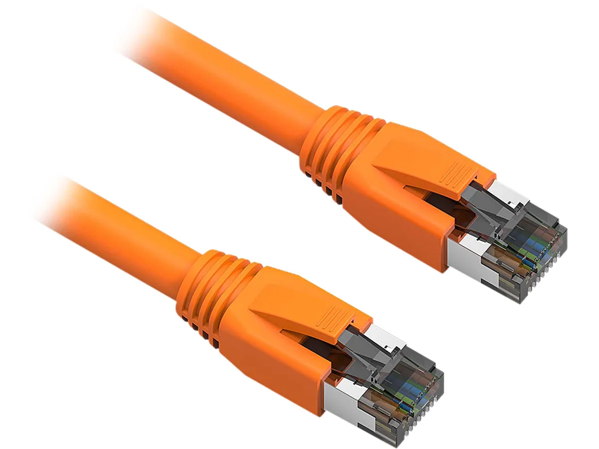 Nippon Labs Nippon Labs 60CAT8-35-24OR network ethernet cable Cat8 35 ft 24 AWG orange S/FTP 2000 MHz 40Gbps — product photo