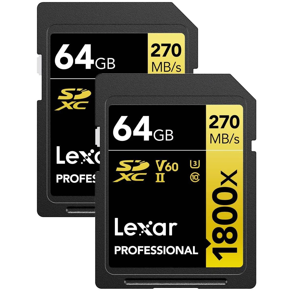 Lexar Lexar Gold Series Professional 1800X 64GB UHS-II U3 SDXC 2-Pack — product photo