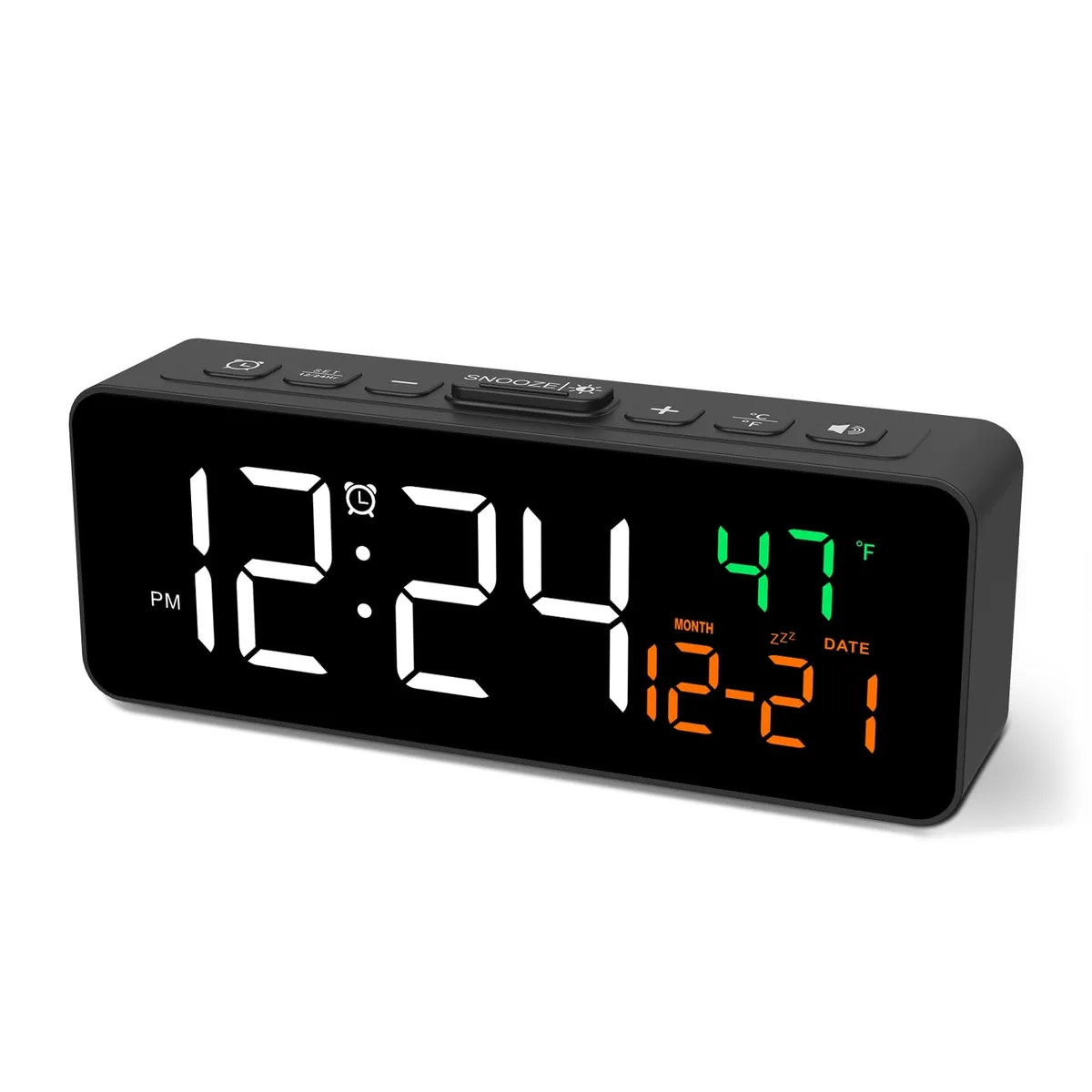 Netzu T338B alarm clock black 15 cm — product photo