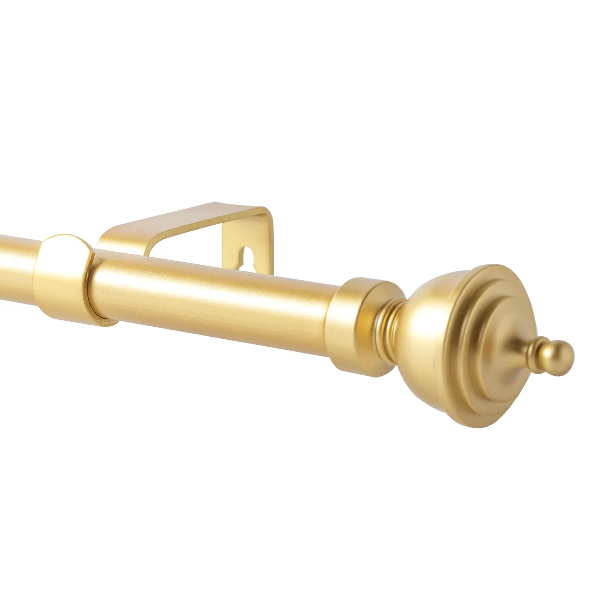 Not Avail Not Avail 5/8" Single Curtain Rod Royale Finials Gold 28-48 — product photo