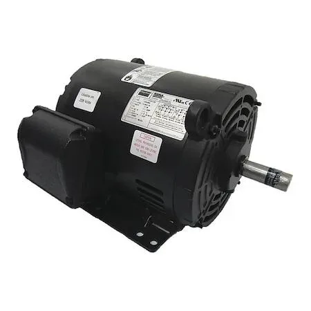 Dayton three-phase motor, open drip-proof steel frame, rigid base mount